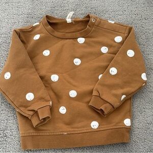 Quincy Mae Tan and White Kids Sweatshirt